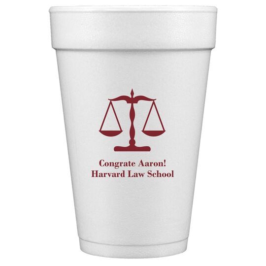 Scales of Justice Styrofoam Cups
